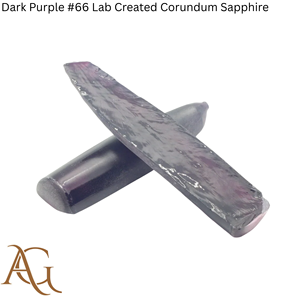 Dark Purple #66 Lab Grown Created Corundum Sapphire boules Synthetic Flame Fusion Created Simulated gem cutting lapidary - Product Image 4