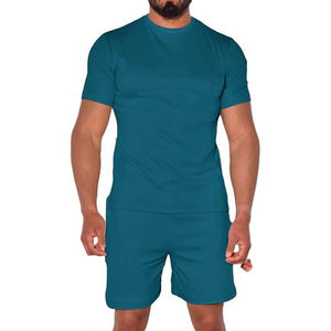 Ensemble de 2 pièces pour hommes, vêtements de sport d'été à manches courtes, t-shirts imprimés à l'encre, shorts, tenues de sport décontractées pour hommes, vêtements masculins - Product Image 4