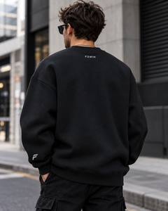 Sweat-shirt à col rond bleu marine pour homme F2WIN, coupe ample, en coton, pull décontracté pour l'automne, prix de gros, prix bas - Product Image 3