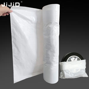 JIJID Custom Impresso Tire Storage Bags Padrão Roll-up Tire <span class=keywords><strong>Bag</strong></span> PE plástico branco pneu rolo saco - Product Image 1
