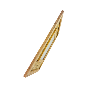 Cadre photo en bambou et bois naturel tissé à la main avec art floral pour la décoration de table de salon - Product Image 2