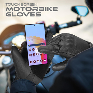 Hot Sale Unisex Sports Full Finger Motorbike Leather <b>Gloves</b> Breathable Waterproof Thermal Insulated <b>Touchscreen</b> Racing <b>Gloves</b> - Product Image 5