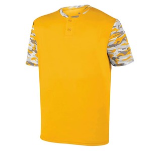 Conjunto de Uniforme de Béisbol Personalizado para Hombre, Camuflaje Amarillo en las Mangas, Pantalones Blancos, Poliéster que Absorbe la Humedad, para Todas las Temporadas, Softbol - Product Image 2