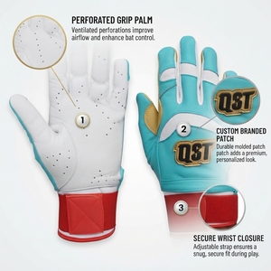 Youth Adult Baseball Batting Gloves Custom Logo Lightweight Flexible Baseball <b>Game</b> Gloves Baseball Training Gear Wholesale - Product Image 4
