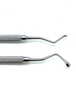 Cureta dental Lucas de doble punta con mango hueco, instrumento quirúrgico dental de acero inoxidable reutilizable, aprobado por ISO - Product Image 4
