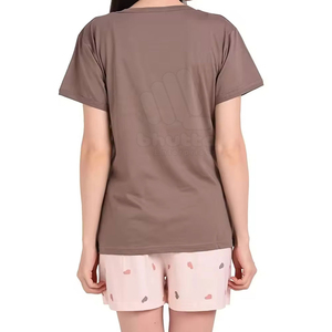 สินค้ามาใหม่ ชุดเซ็ตเสื้อยืดฤดูร้อน กางเกงขาสั้น 2 ชิ้น ชุดเซ็ตเสื้อยืดตัวยาวและกางเกงขาสั้นสำหรับผู้หญิง - Product Image 5