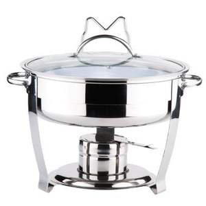 Recipiente para calentar comida tipo buffet, de acero inoxidable, para catering profesional, con marco resistente y tapa de acero inoxidable. - Product Image 4