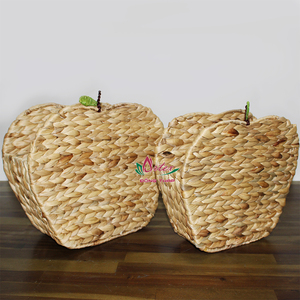 Boho coastal ชั้นวางนิตยสารรูปแอปเปิ้ลทำด้วยมือ, ภาชนะแฮนด์เมดสำหรับจัดแสดงหนังสือ - Product Image 1