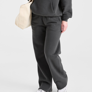 100% Cotton Retro Athletics <b>Straight</b> <b>Leg</b> <b>Joggers</b> for <b>Women</b> High Waist Loose Fit Terry Fleece Soft Sweatpants/Pants/Trouser - Product Image 4