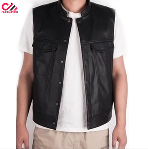 Vest <b>Leather</b> <b>Jackets</b> in Genuine Cowhide High Quality Custom Made Unique Design Hip Hop Style Best Made <b>Leather</b> Vest - Product Image 5