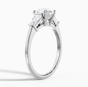 Round Cut Moissanite <b>Ring</b> 925 Sterling Silver White Gold Plated Classic Engagement <b>Ring</b> <b>Dainty</b> Minimalist Promise Gift <b>Ring</b> - Product Image 2