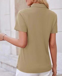 Polo de Mujer de Primera Calidad, Manga Corta, Silueta Ajustada, Cuello con 3 Botones, Ropa Deportiva de Golf, Colores Personalizados, Múltiples Tallas - Product Image 2
