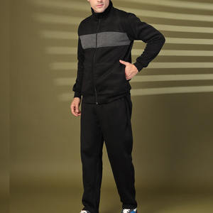 Nouvel ensemble de survêtement athlétique pour homme, 2 pièces, design uni, décontracté, pour le jogging, avec fermeture éclair intégrale, manches longues, tenue d'entraînement, ensemble de jogging - Product Image 2