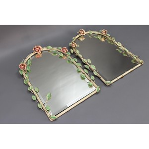 กระจกตกแต่งผนังไม้ชีแชมลายเพ้นท์มือ |   ลายดอกไม้ขายส่ง - Product Image 4