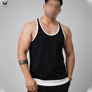 Camisetas sin Mangas de Cuello Redondo para Adultos, Tela Suave y Cómoda, Color Blanco y Negro, Alta Calidad, Buen Proveedor - Product Image 4