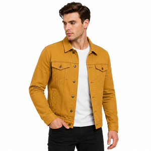 stylish mens denim jacket made for modern casual <b>outfits</b> with sturdy denim soft feel classic details and versatile wear across - Product Image 1