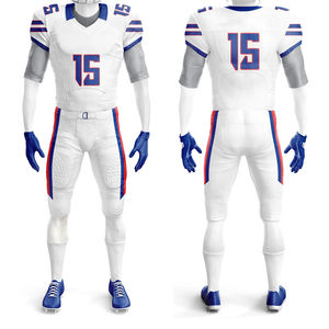 Tissu en polyester maillé de qualité supérieure, poids moyen, uniforme de football américain personnalisé, manches courtes, respirant, sublimation - Product Image 4