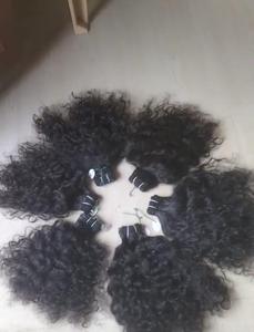 Extensiones de Cabello Humano Rizado Natural, Extensiones de Cabello Humano Remy Indio con Ondas Profundas, 20 Pulgadas, Puntas Completas, Cierre de Doble Trama a Máquina - Product Image 2