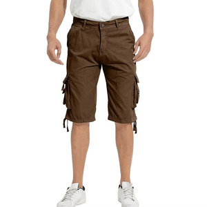 Vente en gros de shorts cargo Offre Spéciale sangle style Streetwear séchage rapide 5 entrejambe logo personnalisé été short cargo uni multi-poches - Product Image 1