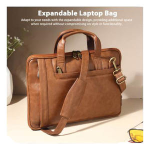 Maletín de Cuero Premium para Portátil, Elegante y Multifuncional, para Oficina y Viajes, para Hombre y Mujer, con Logotipo Personalizado en Relieve - Product Image 3