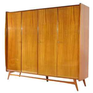 Armario de Dormitorio Moderno Italiano de Mediados de Siglo, de Madera de Teca, con 4 Puertas - Product Image 1