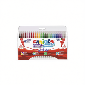 Pennarelli Artistici Carioca Birello 24pz a Doppia Punta Colori Lavabili con Acqua - Product Image 2