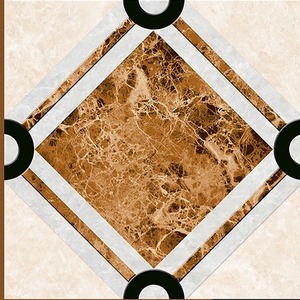 Carreaux de sol en céramique effet marbre brillant 400x400mm, motif géométrique, carreaux décoratifs d'intérieur, série brillante 400x400mm - Product Image 1