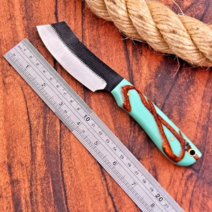 Cuchillo Tanto de Hoja Fija de 6 Pulgadas, Hecho a Mano, Mortal Saga, Grado Industrial, Acero al Carbono, para Caza y Camping, con Funda, OEM - Product Image 4