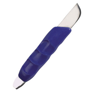 Couteau à plâtre à lame courte en acier inoxydable avec manche en plastique bleu anatomiquement profilé 160 mm Instrument de laboratoire dentaire - Product Image 4