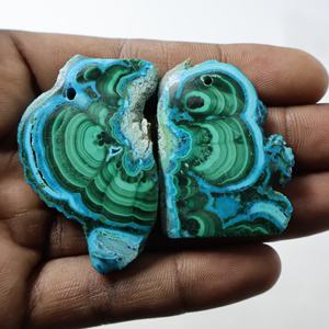 2024 fait à la main 100% naturel de haute qualité Malachite pierres précieuses perceuse gratuite pierres précieuses en vrac pour la fabrication de bijoux - Product Image 2