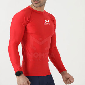Chemises de compression pour hommes, coupe régulière, légères, couleur unie, haute qualité, manches longues, respirantes, séchage rapide - Product Image 4