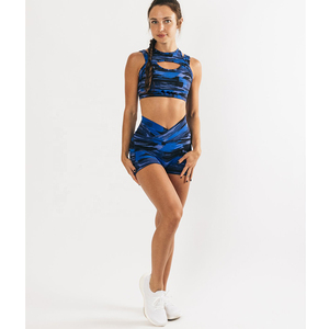 Shorts de yoga et de fitness pour femmes, coupe ajustée, haute élasticité, respirants, vêtements de sport, vêtements de gym, polyester/nylon, shorts de haute qualité - Product Image 3