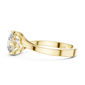 Anillo de Diamante Moissanita en Plata de Ley 925 Chapado en Oro Amarillo, Fabricante y Proveedor de Joyería al por Mayor - Product Image 2