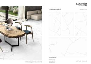 Azulejos de Porcelana Esmaltada Pulida con Superficie Tallada de Alto Brillo, Formato Grande de 600x1200mm, para Pisos y Paredes, para Interiores Elegantes - Product Image 3