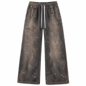 Pantalones Deportivos Casuales de Algodón Grueso para Hombre, Marca Privada Personalizada para Marcas de Ropa Estadounidenses, Precio de Fábrica al por Mayor - Product Image 1