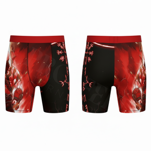 Caleçons imprimés pour hommes, taille mi-haute, en Spandex et Polyester extensibles, respirants, tricotés, sous-vêtements pour adultes, shorts à motifs tendance - Product Image 1