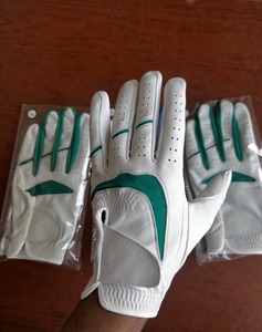 Gants de golf blancs et verts en cuir Cabretta, poignées antidérapantes, main gauche, fermeture auto-agrippante, unisexe, sport - Product Image 5