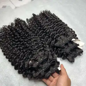 2023 Groothandel Topkwaliteit Euro Kinky Curly Human Hair Extensions Full Cuticula Eurosian Krullend Haar Om Pruiken Van Mensenhaar Te Maken