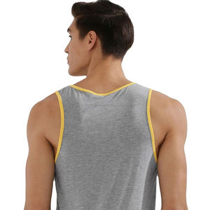 เสื้อกล้ามพิมพ์ลายผู้ชาย ดีไซน์ล่าสุด คุณภาพดีที่สุด ผลิตจากโพลีเอสเตอร์ 100% ขายส่ง เนื้อผ้าระบายอากาศได้ดี เหมาะสำหรับใส่ลำลองและออกกำลังกาย - Product Image 2