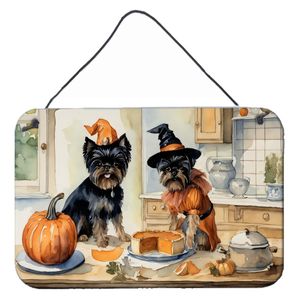 Affenpinscher Automne Cuisine Tenture Murale Impressions Nouveau Multicolore Aluminium Métal Signe pour la Décoration Intérieure Porte Plaque Suspendue pour la Cuisine - Product Image 1