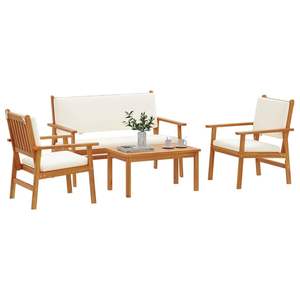 Ensemble de canapés de jardin marron 4 pièces 47,24 x 25,79 x 31,10 pouces – Collection de mobilier d'extérieur élégante - Product Image 3