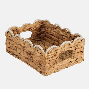 Sustainable Water Hyacinth Pantry Basket Set Woven Organizer Basket Kitchen Storage <b>Bin</b> Perfect For Cabinet Shelf Organization - Product Image 5