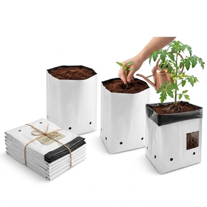 Sacs de culture écologiques en fibre de coco - Marque OVERSEAS, intérieur noir/extérieur blanc, pour pépinières, légumes, vente en gros, hydroponie, utilisation en serre - Product Image 3