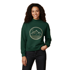 Sweat-shirt à col montant pour femme, style classique, pull décontracté, tissu confortable et doux, choix de mode décontractée facile - Product Image 1