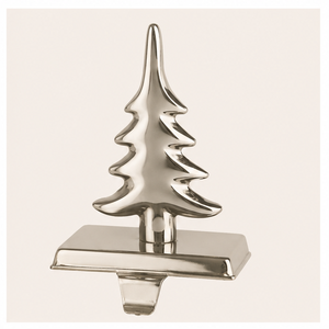 Modern Heavy Duty Silver Metal Christmas Tree <b>Stocking</b> <b>Holder</b> & Hanger with Mantel Weighted Base and Fireplace Hooks - Product Image 3