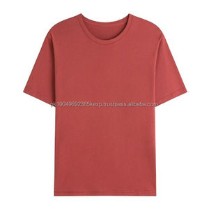 Camiseta de Manga Corta para Hombre, Cuello Redondo, Algodón, Color Sólido, Simple, Holgada, Informal, Venta Caliente, Jersey, Mezcla de Telas al por Mayor - Product Image 1