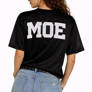 Maillot de football américain en maille noire personnalisé de qualité supérieure, unisexe, streetwear, haut respirant en polyester, t-shirt vintage rétro unisexe - Product Image 3