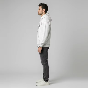 Sudadera con Capucha para Hombre, Lavado Ácido, Invierno, Color Sólido, 100% Poliéster, Impresión Digital Personalizada, Ecológica - Product Image 4