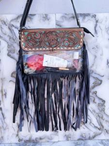 Sac transparent à franges en cuir sculpté usiné à la main Sac à main élégant Sacs en cuir multi-usages pour femmes multi-usages - Product Image 5