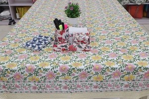 Nappe carrée en coton 100% de haute qualité, écologique, à imprimé floral bohème, faite à la main, avec logo personnalisé, lavable, pour usage domestique, motif montagne - Product Image 4
